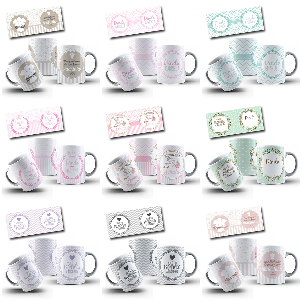 36 Artes para Caneca Dindos Arquivo Editável 4