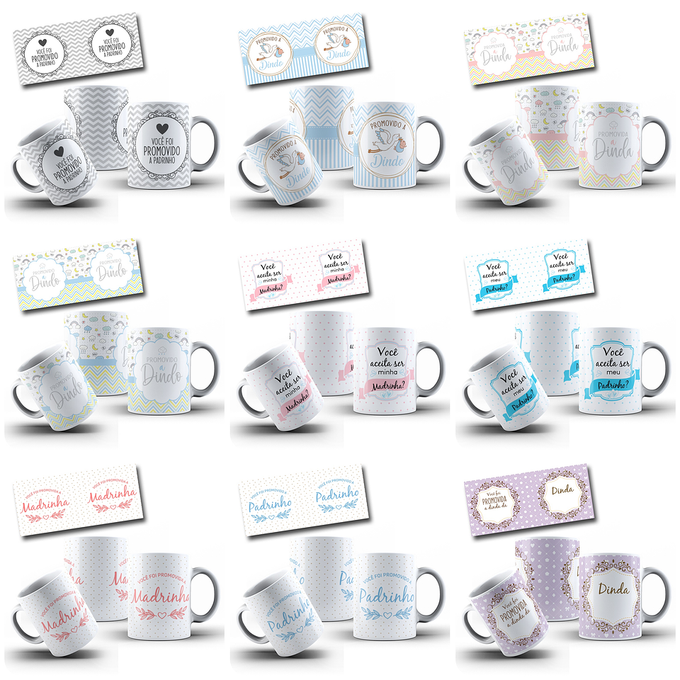 36 Artes para Caneca Dindos Arquivo Editável 5