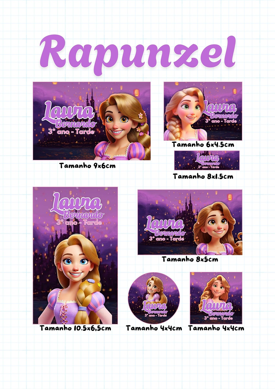 30 Artes para Etiquetas Volta as Aulas Personagens Arquivo Editável  8