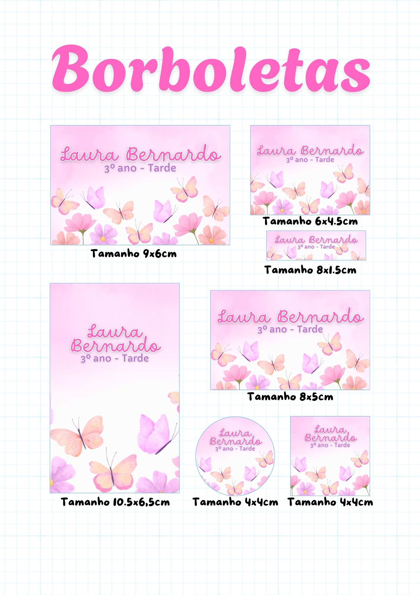 30 Artes para Etiquetas Volta as Aulas Personagens Arquivo Editável  9