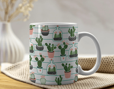 48 Artes para Caneca Estampas Diversas Femininas Arquivo Editável