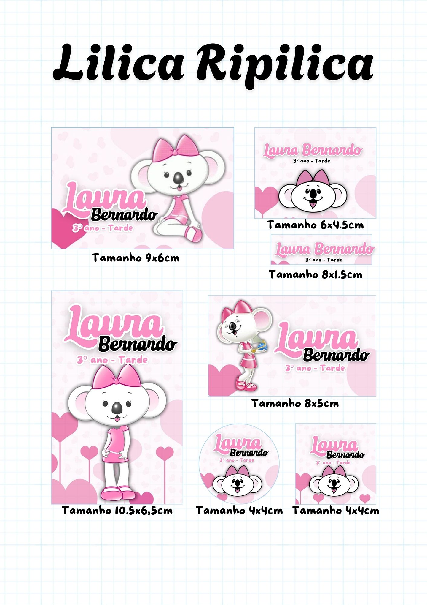 30 Artes para Etiquetas Volta as Aulas Personagens Arquivo Editável  10