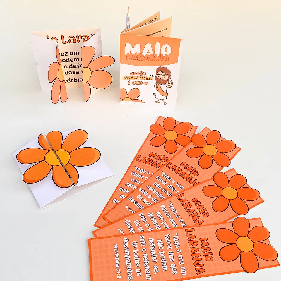 Kit Digital Maio Laranja Png  4