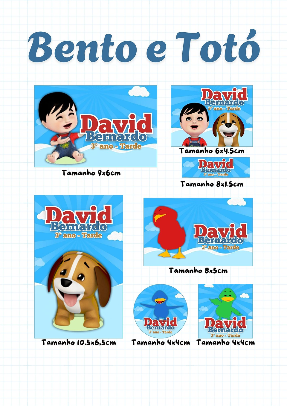 30 Artes para Etiquetas Volta as Aulas Personagens Arquivo Editável  13