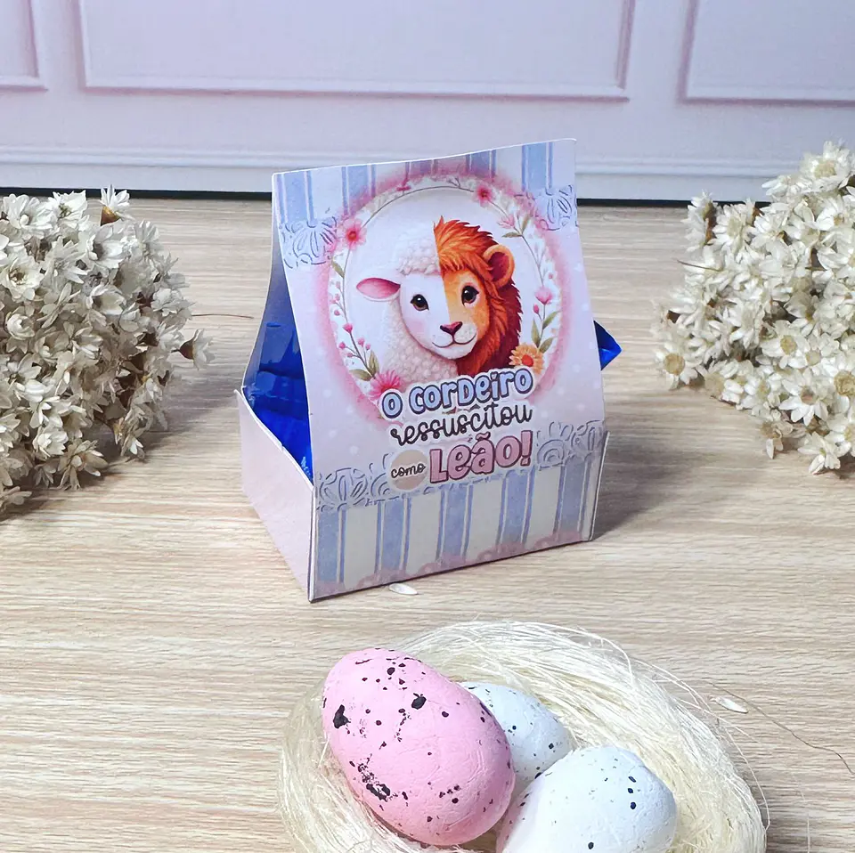 Arquivo de Corte Mimos Páscoa Leão e o Cordeiro em Pdf  3