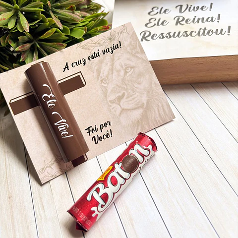 Arquivo de Corte Páscoa Cristã Ele Vive Mimos  em Pdf