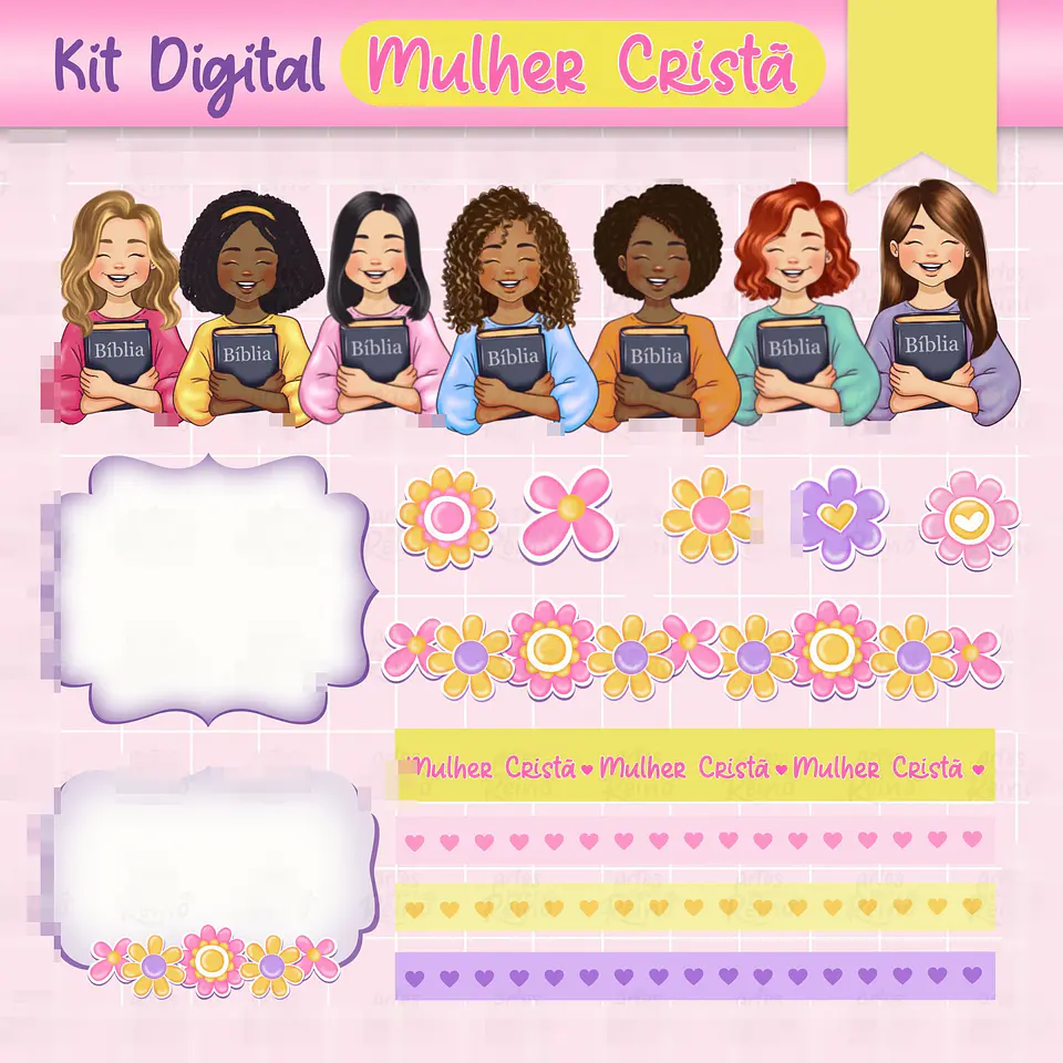 Kit Digital Mulher Cristã Png  3