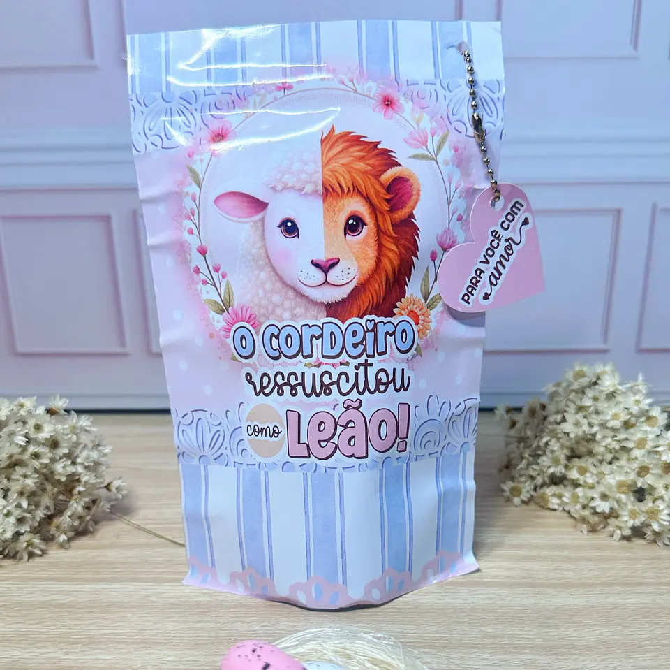 Arquivo de Corte Mimos Páscoa Leão e o Cordeiro em Pdf  4