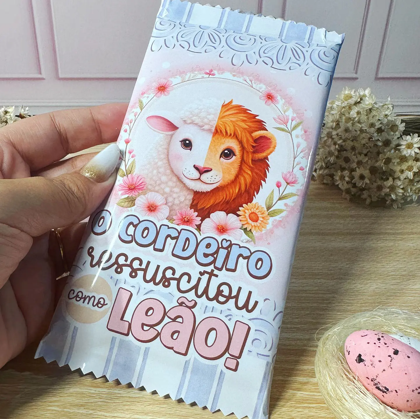 Arquivo de Corte Mimos Páscoa Leão e o Cordeiro em Pdf  5