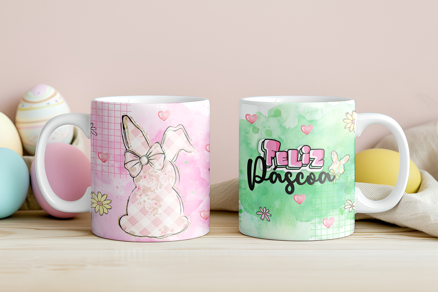 12 Artes para Caneca Páscoa Aquarela Arquivo em Jpg 11