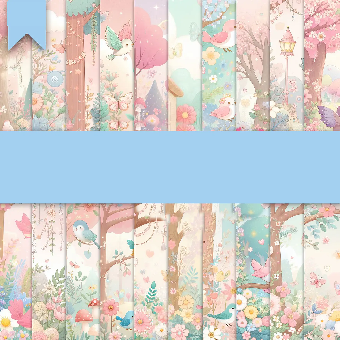 Kit Digital Papeis Digitais Fundos Jardim Encantado Png  1