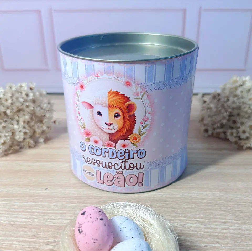 Arquivo de Corte Mimos Páscoa Leão e o Cordeiro em Pdf  7