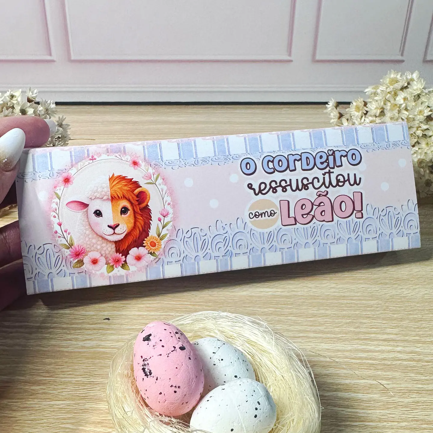 Arquivo de Corte Mimos Páscoa Leão e o Cordeiro em Pdf  8