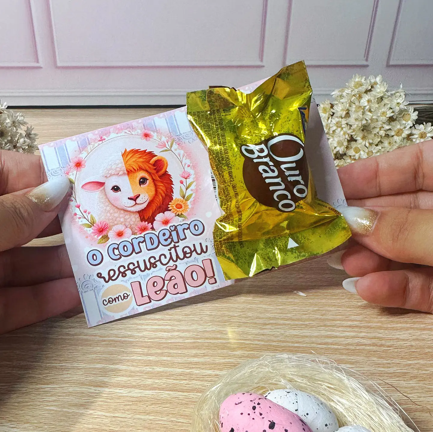 Arquivo de Corte Mimos Páscoa Leão e o Cordeiro em Pdf  10