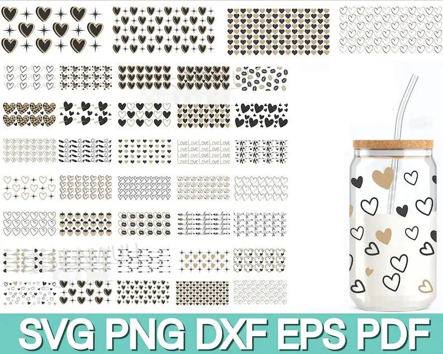 500 Artes para Copo Tampa de Bambu Café Gelado Copo de Vidro Coffe Glass Arquivo em Png  2