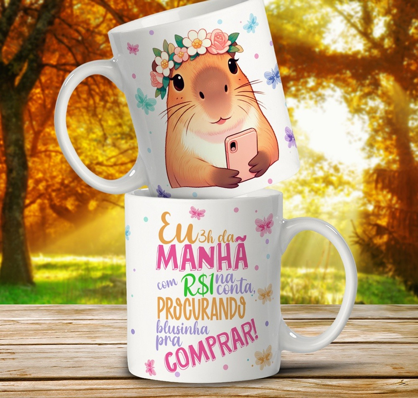 11 Artes para Caneca Capivara debochada Arquivo em Editável 4