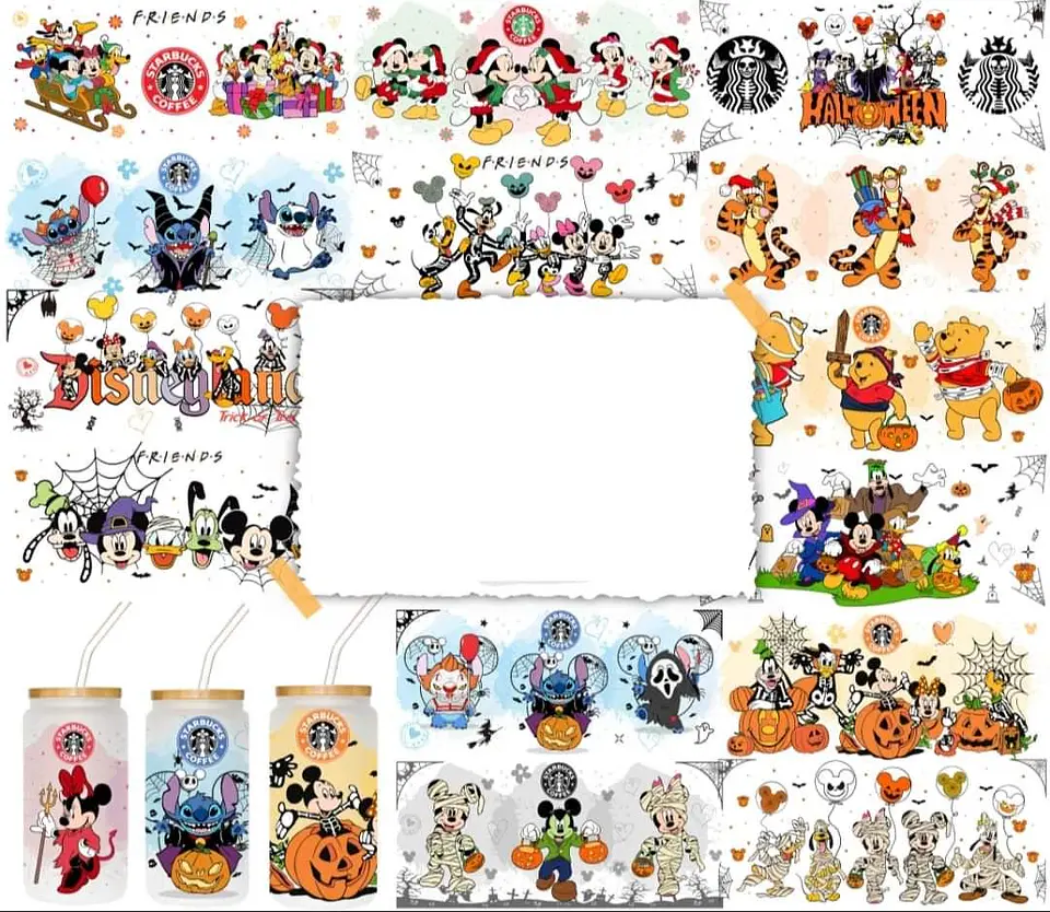 500 Artes para Copo Tampa de Bambu Café Gelado Copo de Vidro Coffe Glass Arquivo em Png  4