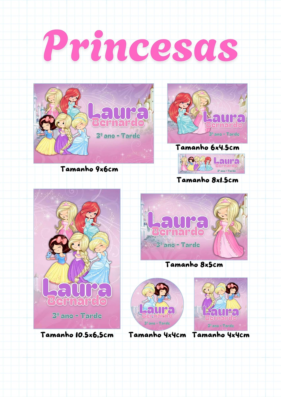 30 Artes para Etiquetas Volta as Aulas Personagens Arquivo Editável  16