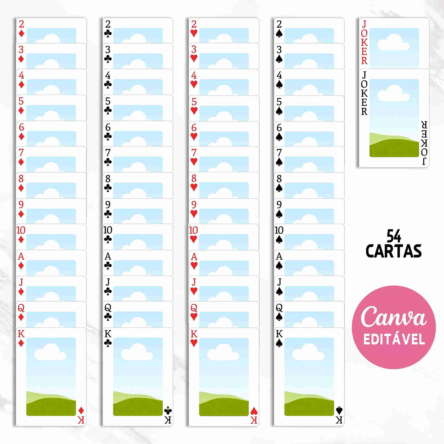 Baralho de Poker Personalizado Editavel no Canva Adicione Suas Fotos e Frases Favoritas! Crie e Personalize Agora Mesmo! 3