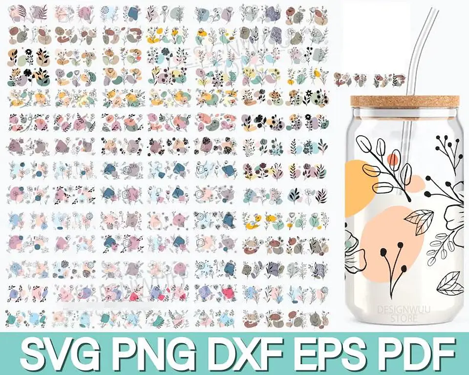 500 Artes para Copo Tampa de Bambu Café Gelado Copo de Vidro Coffe Glass Arquivo em Png  10