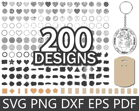 Arquivo de Corte para Chaveiros ou Tags Vetor 