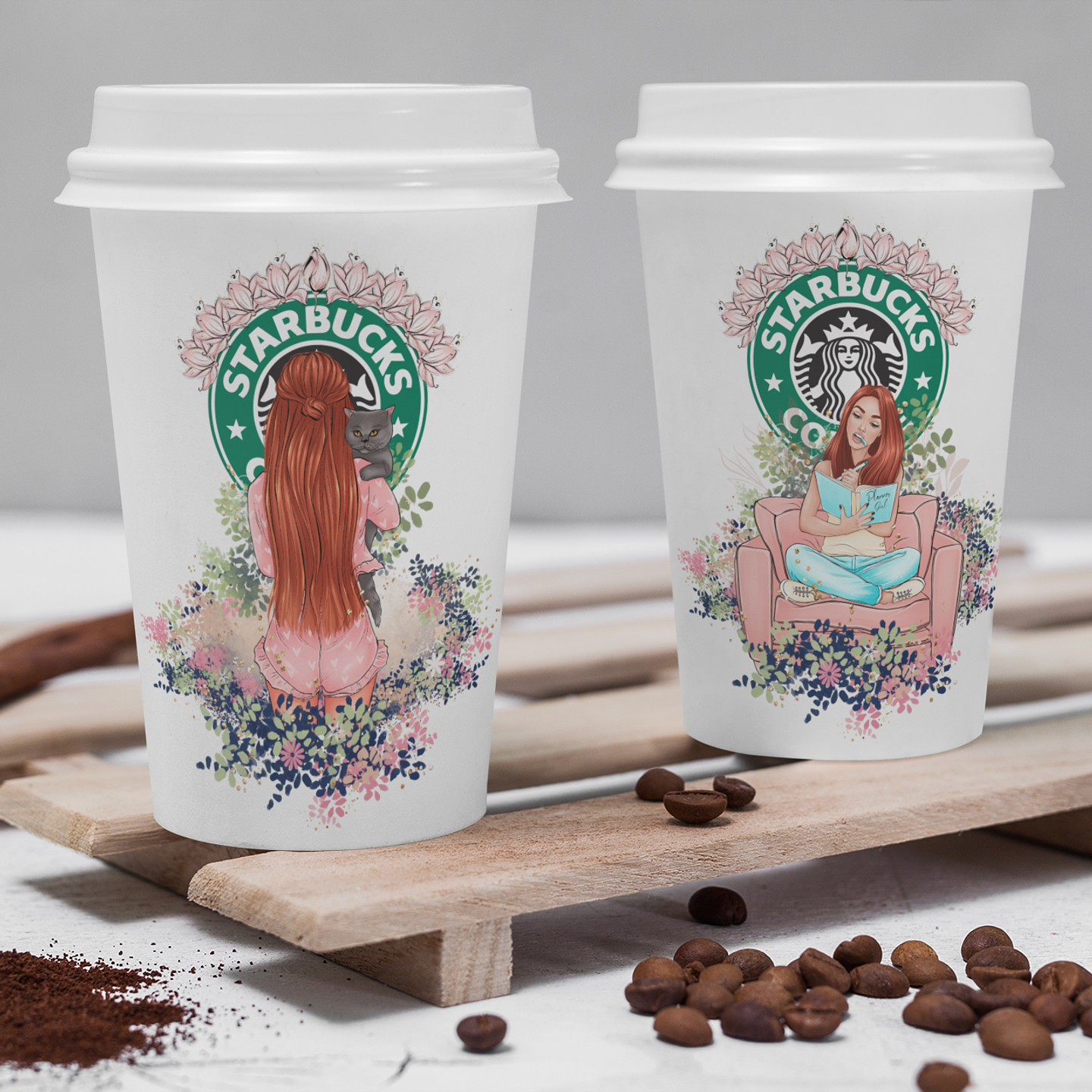 30 Artes para Copo Starbuck Personagens Arquivo em Jpg  10