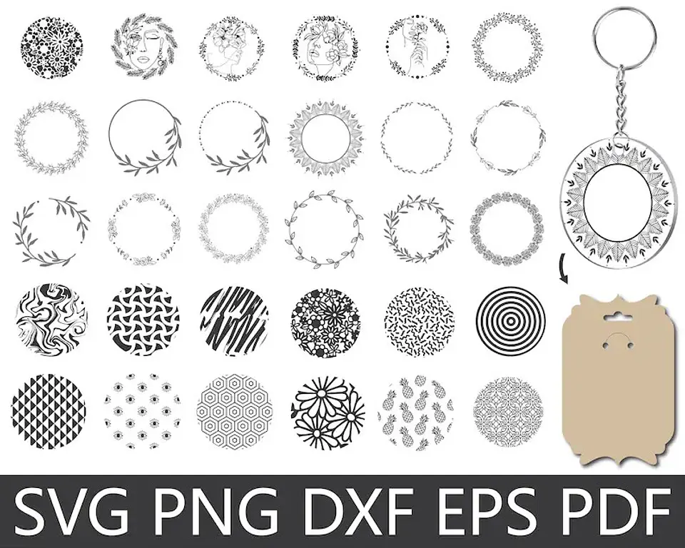 Arquivo de Corte para Chaveiros ou Tags Vetor  2