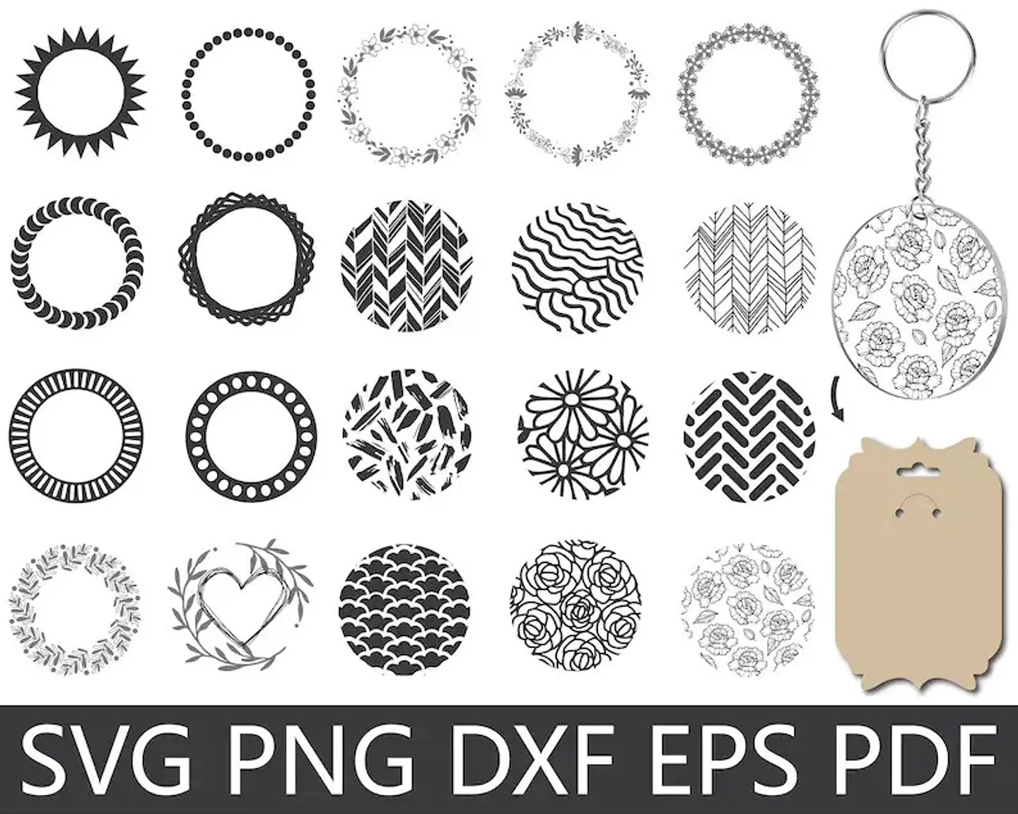 Arquivo de Corte para Chaveiros ou Tags Vetor  3