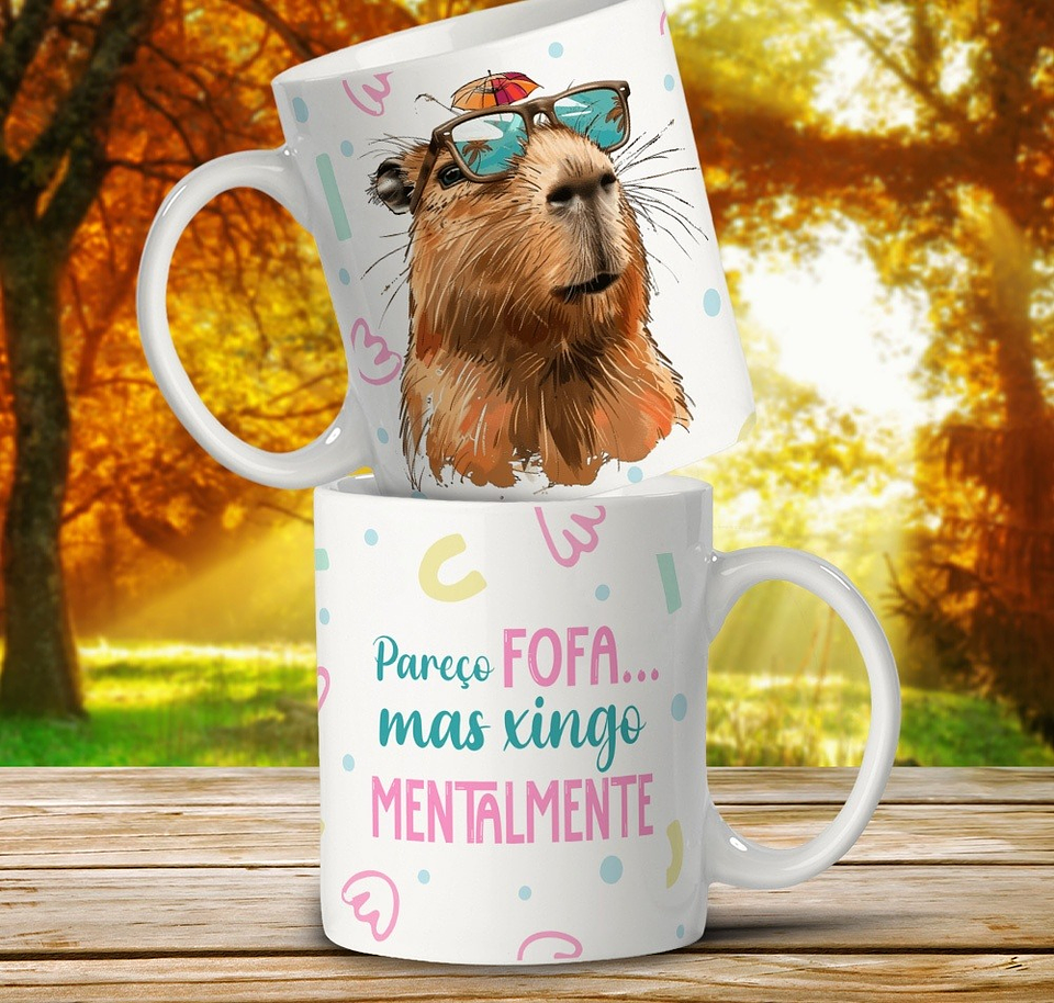 11 Artes para Caneca Capivara debochada Arquivo em Editável 7