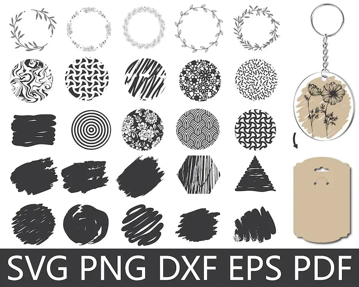 Arquivo de Corte para Chaveiros ou Tags Vetor  5