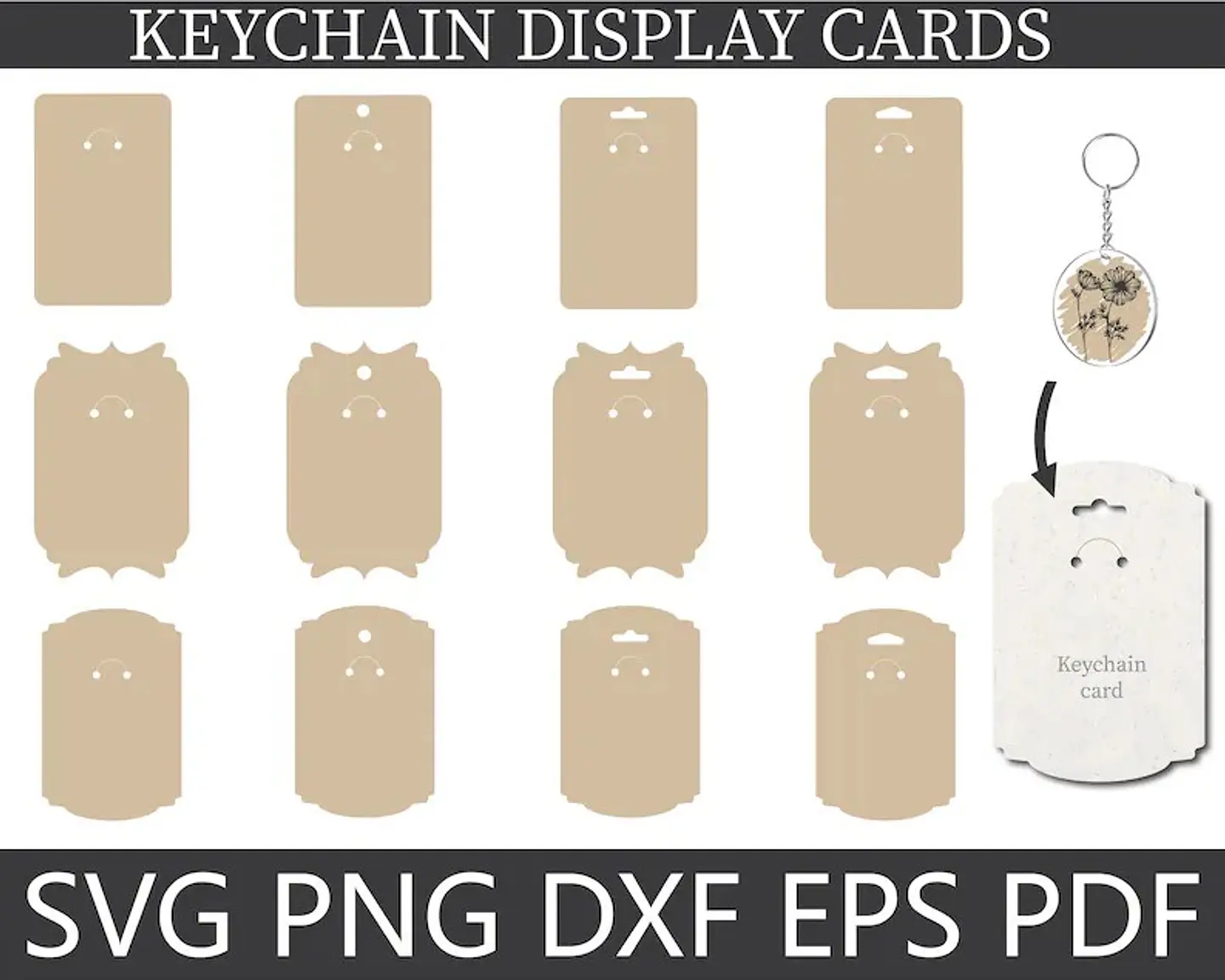 Arquivo de Corte para Chaveiros ou Tags Vetor  6