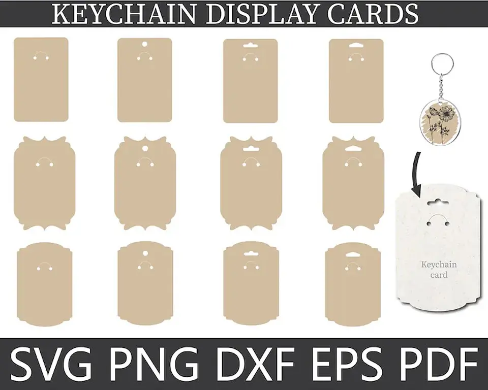 Arquivo de Corte para Chaveiros ou Tags Vetor  6