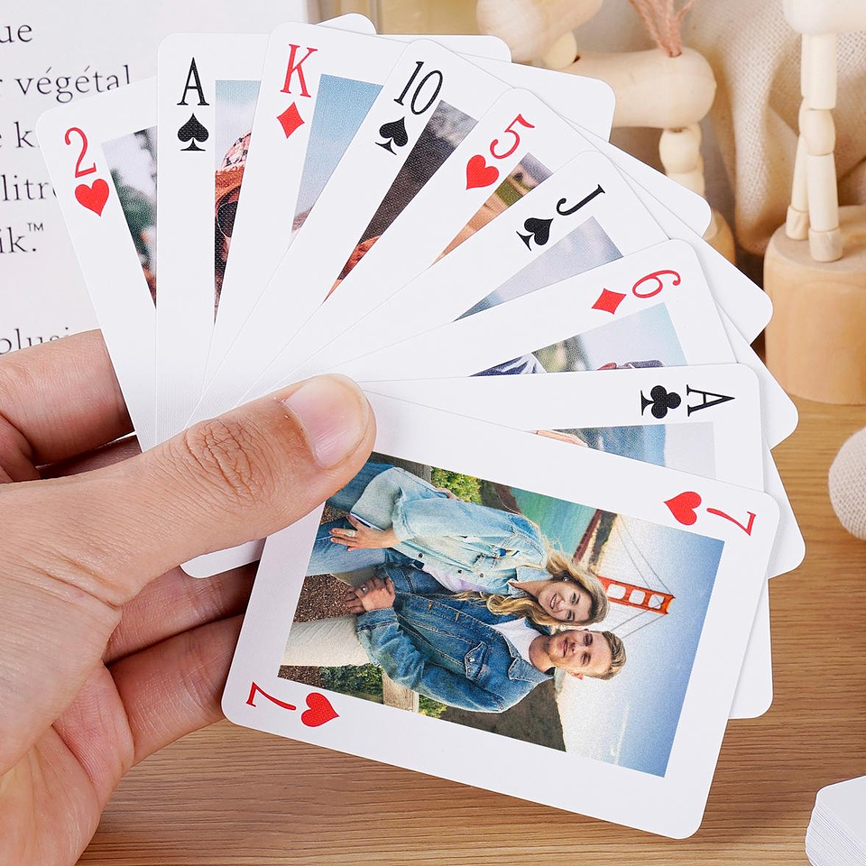 Baralho de Poker Personalizado Editavel no Canva Adicione Suas Fotos e Frases Favoritas! Crie e Personalize Agora Mesmo! 7