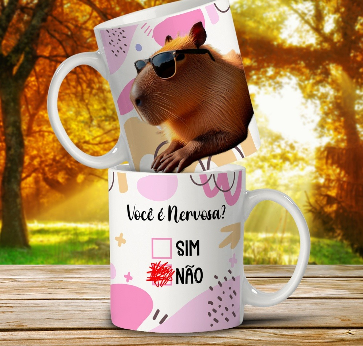 11 Artes para Caneca Capivara debochada Arquivo em Editável 8
