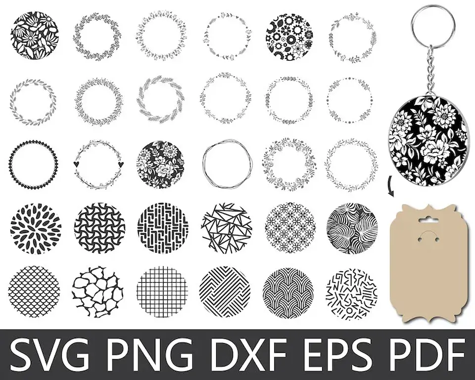 Arquivo de Corte para Chaveiros ou Tags Vetor  8