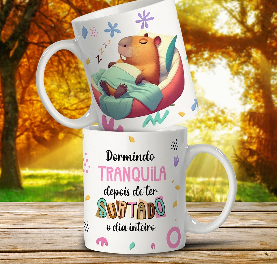 11 Artes para Caneca Capivara debochada Arquivo em Editável 9