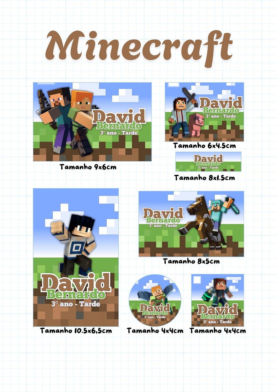 30 Artes para Etiquetas Volta as Aulas Personagens Arquivo Editável  21