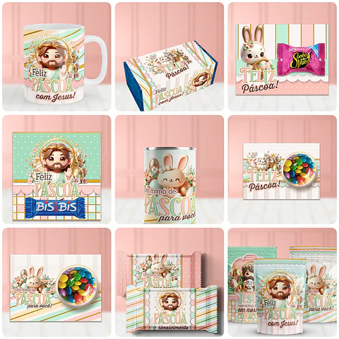 Arquivos Prontos Páscoa Cristã e Coelhinhos Arquivo em Pdf
