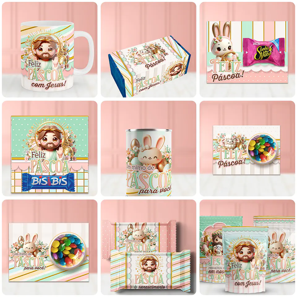 Arquivos Prontos Páscoa Cristã e Coelhinhos Arquivo em Pdf 1