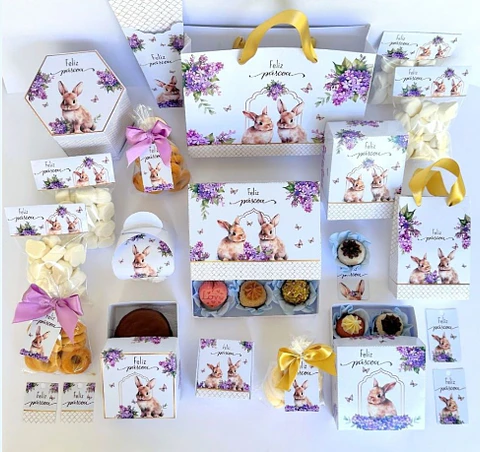 Arquivos Prontos para Embalagens Páscoa 3 em 1  Arquivo em Pdf 