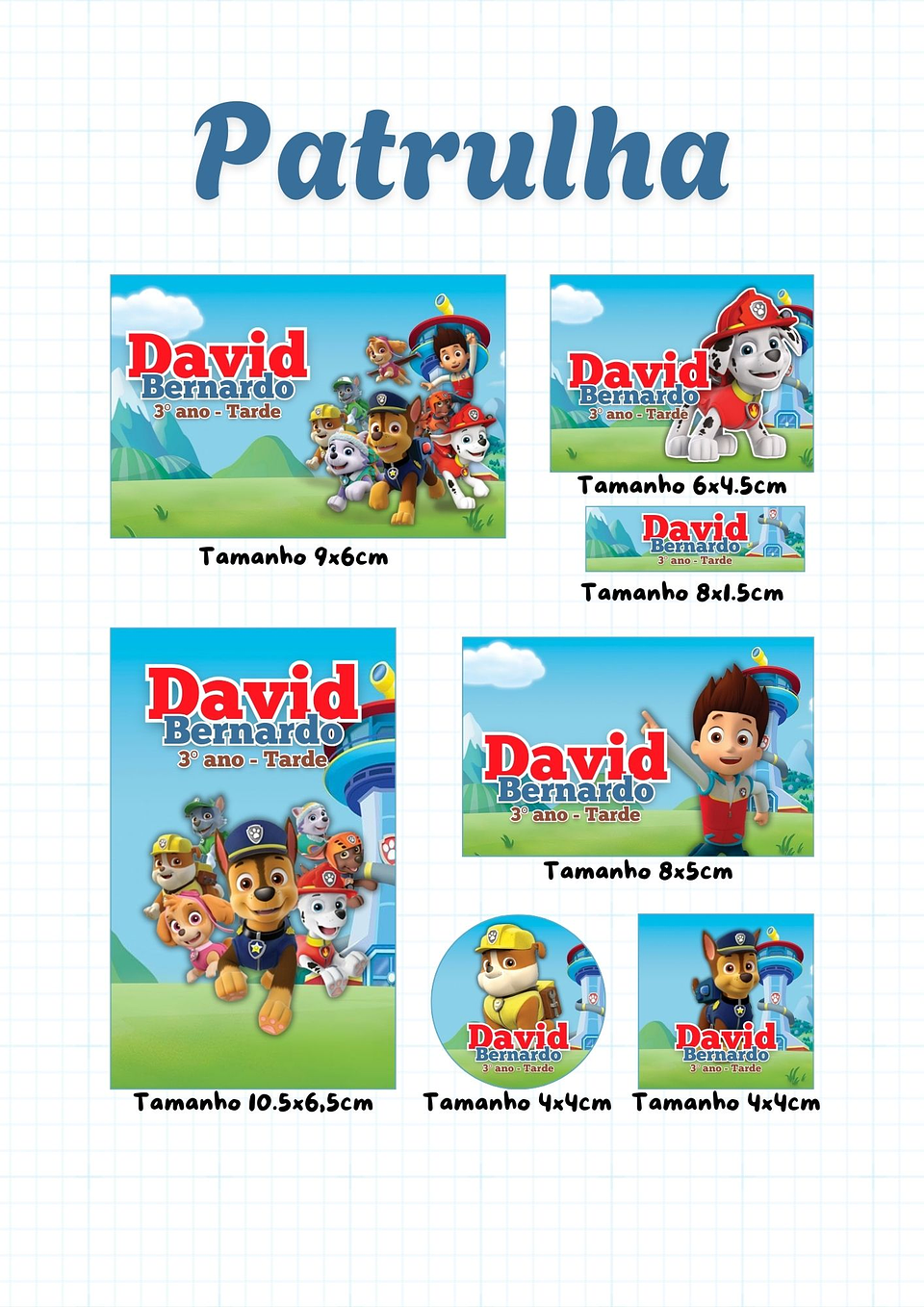 30 Artes para Etiquetas Volta as Aulas Personagens Arquivo Editável  23