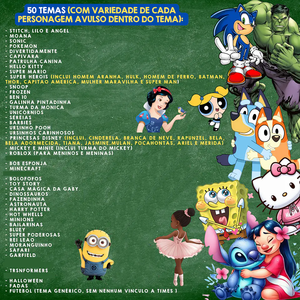 Kit Digital 50 Temas Volta as aulas para Personalização em Png 3