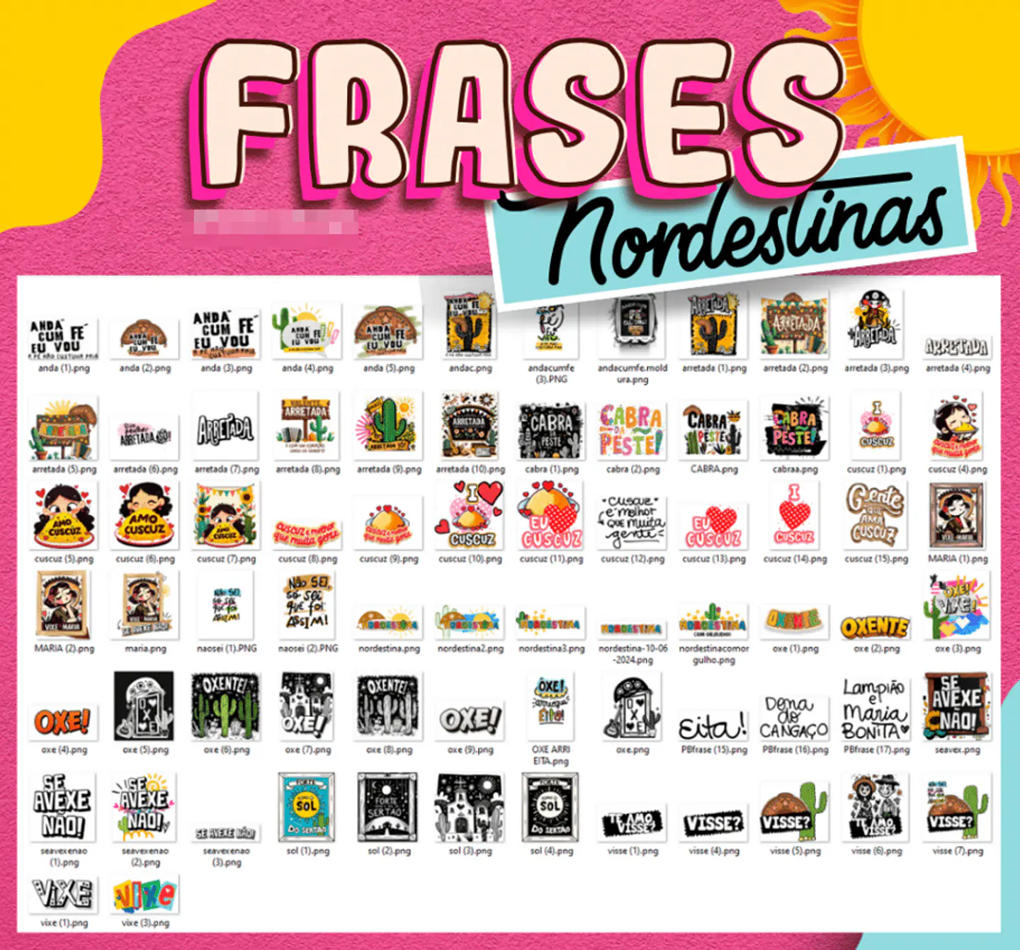 Kit Digital Frases Nordestina em Png   3