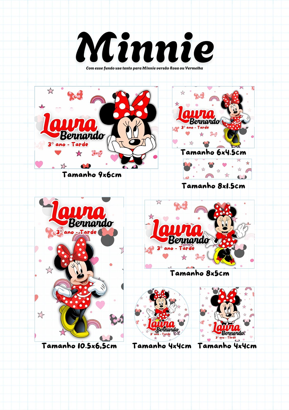 30 Artes para Etiquetas Volta as Aulas Personagens Arquivo Editável  27