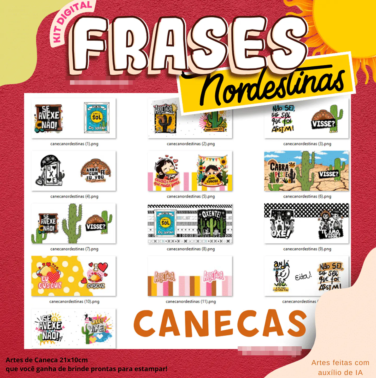 Kit Digital Frases Nordestina em Png   4