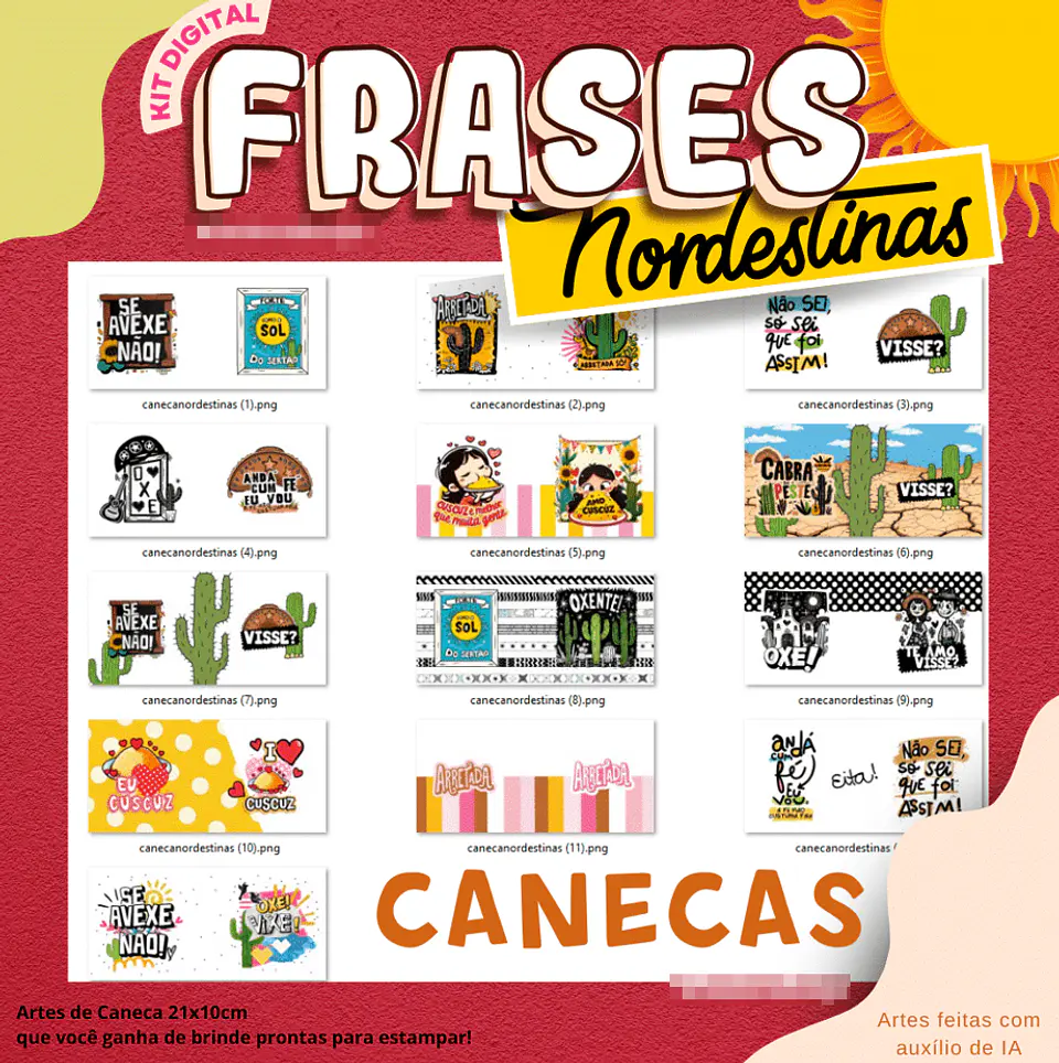 Kit Digital Frases Nordestina em Png   4