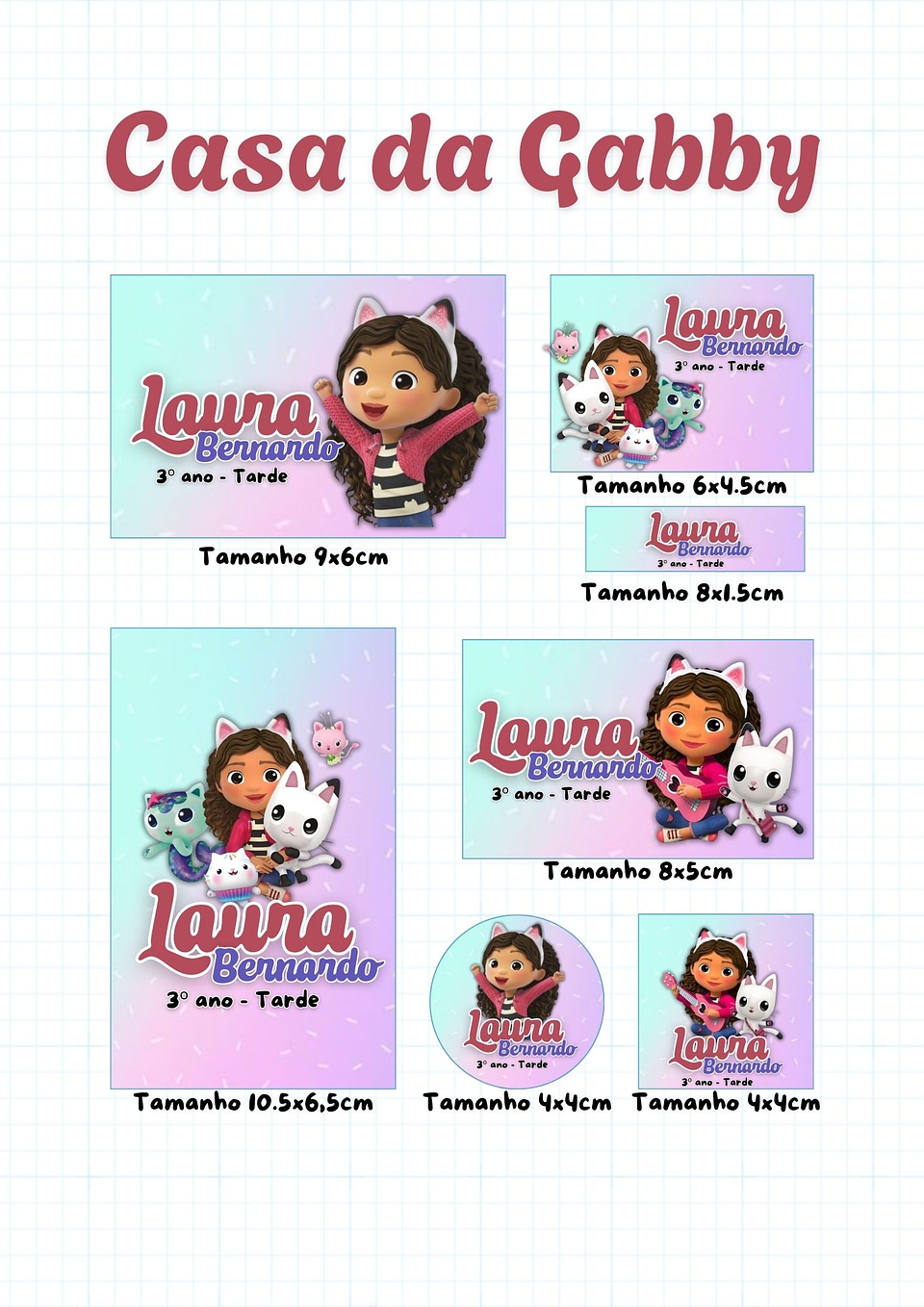 30 Artes para Etiquetas Volta as Aulas Personagens Arquivo Editável  28