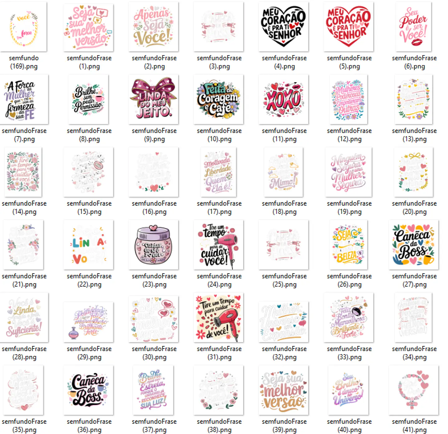 Kit Digital Frases Dia das Mulheres Motivaciaonal em Png  19