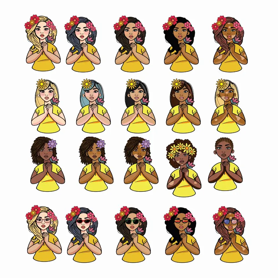 Kit Digital Dia das Mulheres em Png  2