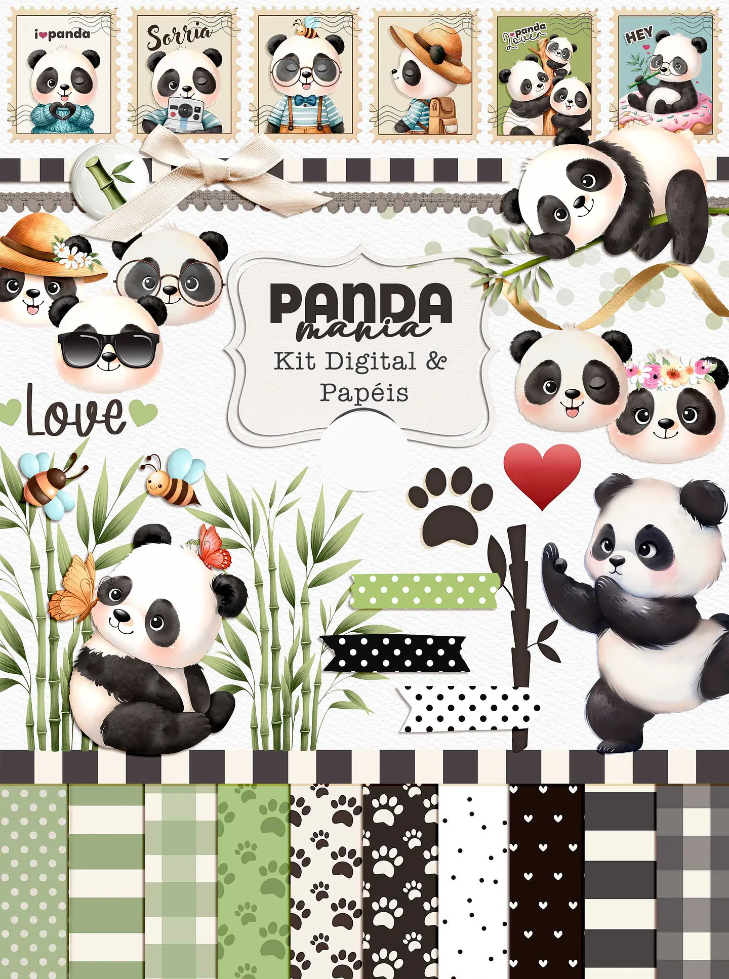 Kit Digital Panda Mania Png  1